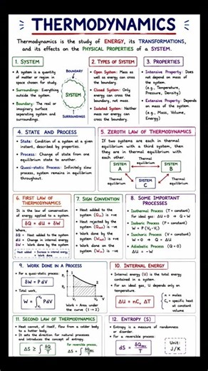 📘 Thermodynamics – Handwritten Notes ✍️🔥