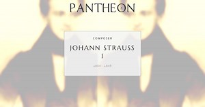 Johann Strauss I Biography | Pantheon