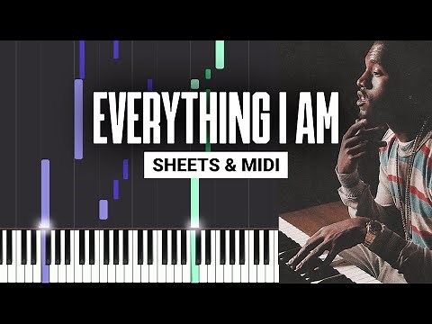 Everything I Am - Kanye West - Piano Tutorial + MIDI