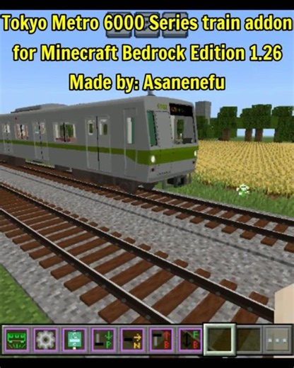 Tokyo Metro 6000 Series train addon for Minecraft Bedrock Edition 1.26