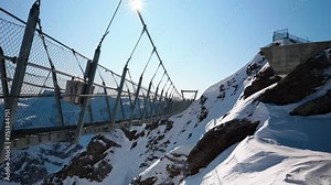 The Cliff Walk, a suspension bridge, on Titlis.