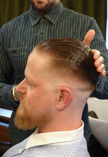 Classic Peaky Blinders Skin Fade Slick Back Hairstyle