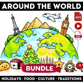 Holidays Around the World Bundle | Passages Escape Room Food Travel Workseets