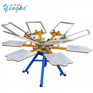 [Hot Item] Yinghe Factory Price Mult-Color Manual 6 Colors 6 Stations T-Shirt Silk Textile Screen Printing Machine