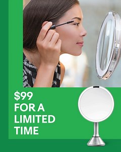 8.3K views · 34 reactions | Don’t worry about turning the lights on before checking the mirror. This one does it for you. Get the right look every time with a Certified Refurbished simplehuman sensor mirror, just $99 for a short time. Buy Now: https://ebay.to/SimplehumanMirror | eBay | Facebook