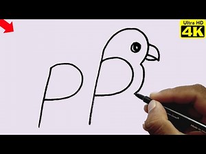 How To Draw Adorable Parrot From PP In Just 10 Minutes | Easy Step By Step Tutorial