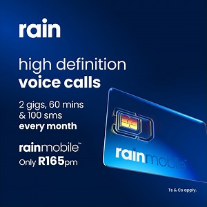 36K views · 438 reactions | Enjoy high definition voice calls on rainMobile. You get 2 gigs, 60 minutes & 100 sms every month on rain's national 4G network. For R165 month to month, no contracts. Go to rain.co.za to get your SIM delivered. Give us a high five  and let us know who you’d HD call on rainMobile. You could win a R1000 cash voucher. Ts & Cs: https://bit.ly/3Q1Ultl | rain South Africa | Facebook