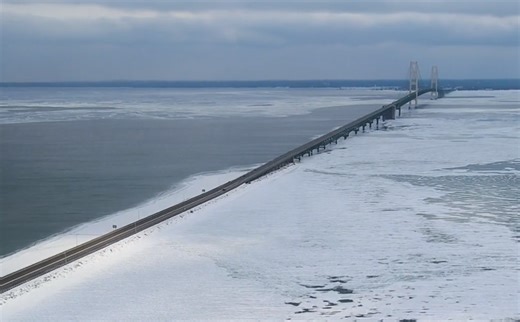 Mackinac Bridge reopened after ice fall concern closures