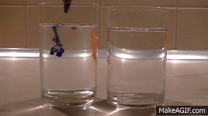 Diffusion and Temperature: Water & Pen ink & Vinegar on Make a GIF