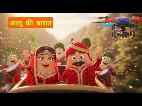 Aalu Ki Barat | Kids Hindi | Hindi Cartoon Video | आलू की बारात | Hindi Rhymes By ChiCha