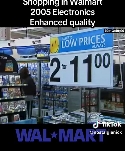 2005 shopping in Walmart’s electronics section hit different 📺🎮 Walls of TVs, PS2 and Xbox games behind glass, stacks of DVDs, and everyone hovering while an associate unlocked the case. Peak early-2000s retail energy. What were you trying to get? #Walmart #Electronics #RetailNostalgia #Early2000s #Throwback
