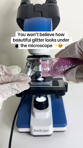 Comment what we should look at next #microscope #glitter | josh hutcherson