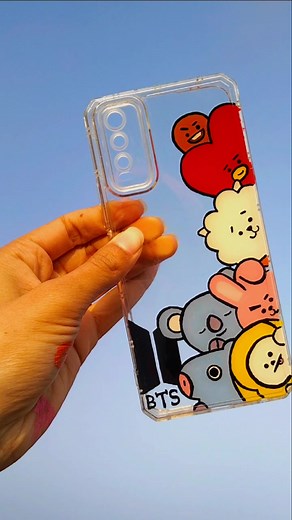 BT21 Hand Painted Phone Case Customization | DIY BTS Mobile Cover
