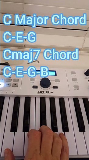 How to Play The C Major Chord and Cmaj7 Chord on Piano#pianotutorial #music #piano
