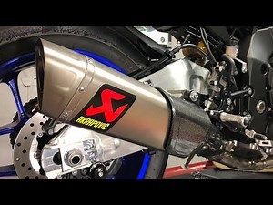 2018 Yamaha R1M - Stock exhaust vs Akrapovic Evo Line (Titanium) | Install and Soundcheck
