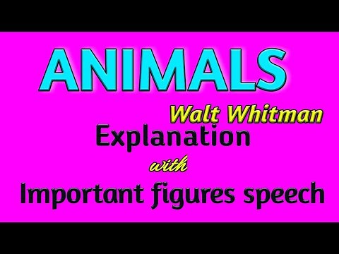 Animals poem by Walt Whitman | Summary, Appreciation and Explanation of the poem Animals by Whitman