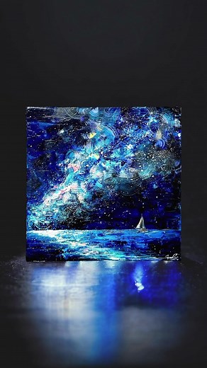 @hiii04iに返信 すげいただきました！ありがとうございます😭😭😭ちょっと前の過去絵ですが💐青系もまた増やしていきます🫶 #art #artist #画家 #はるアトリエ