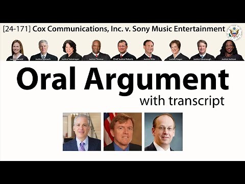 Oral Argument on turning off the internet of torrenters: Cox Communications v. Sony