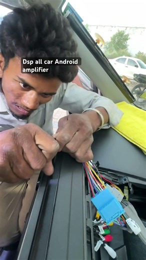 How to fit DSP Android amplifier system ? #shortsfeed #shorts #caraccessories #caramplifier