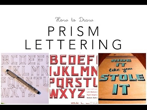 Draw Beveled Prism Hand Lettering