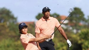 Tiger Woods' perfect response when his son Charlie's imitated his mannerisms at 2020 PNC Champs: "We both struggle..."