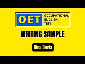 OET Writing Task Ms. Nina Davis suggested answers | OET 2.0 Online Classroom