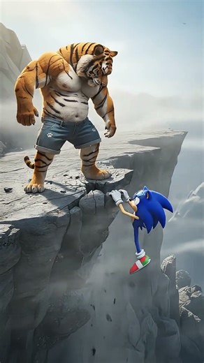 Sonic The Hedgehog vs The Striped Tiger: Intense Red Forest Chase & Action Gameplay