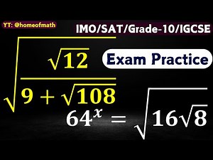 Simplifying Square Root Fractions | Algebra & SAT/IGCSE Math