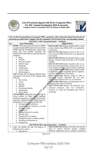 Computer PBA syllabus Class10 Federal Board #fbise #pba #computer #class10 #2026