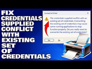 How To Fix Credentials Supplied Conflict With An Existing Set Of Credentials While Sharing a Printer
