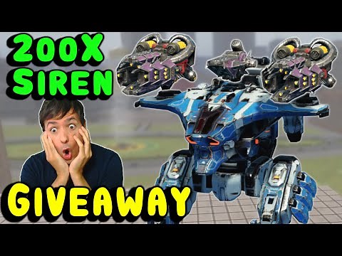 BOOM! 200x SIREN GIVEAWAY! War Robots Crazy Mk3 Incinerator Gameplay WR