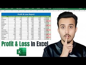 How to create profit and lose report in Microsoft Excel| Profit and loss report