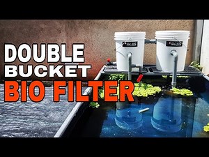 DOUBLE BUCKET BIO-FILTER | Recirculating Aquaculture System - RAS | clean and clear water #diy