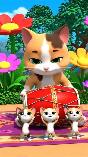 Cute Billi Dhol Bajati Hui – Super Cute Cartoon Short