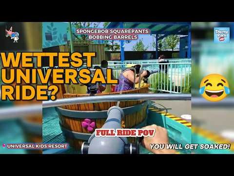 💦 SpongeBob's Bobbing Barrels RIDE #pov | Universal Kids Resort