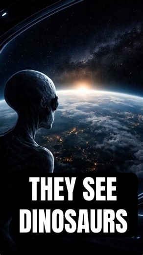Aliens Looking at Earth Would See Dinosaurs 🦖#space #aliens #dinosaur #shorts #viral