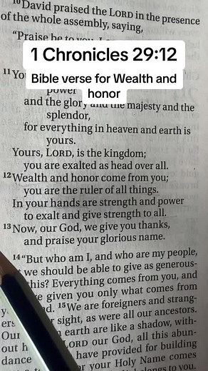 Wealth and Honor: A Bible Verse for Strength