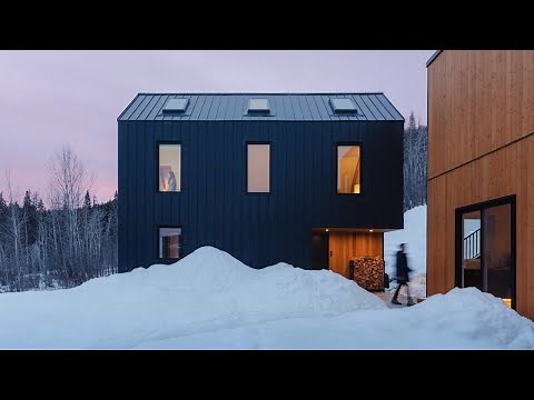 Inside a Modern Prefab Cabin in the Mountains of British Columbia