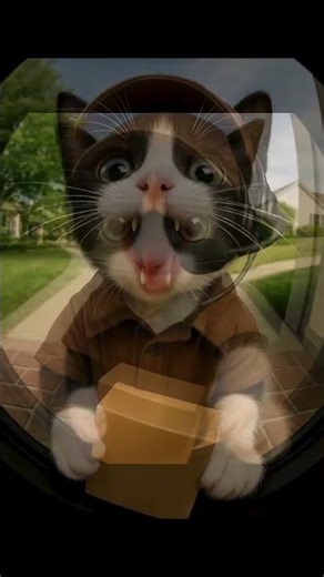 Will the parcel be delivered by cat? #shorts #cat