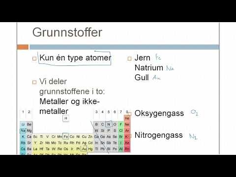 Grunnstoffer og kjemiske forbindelser