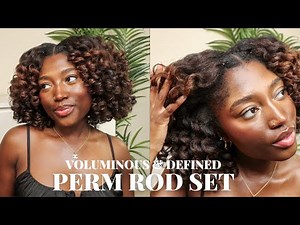 How to: Perm Rod Set on Blowout Natural Hair