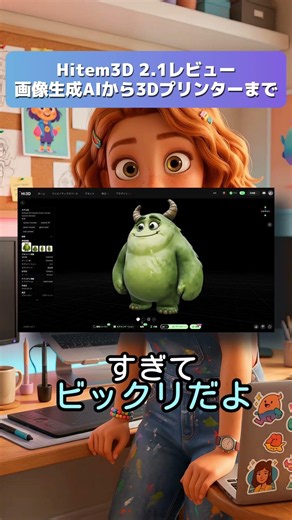 [Image 1 → 3D Figure] How to turn your own character into a 3D model using Hitem3D ver2.1