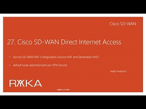 27. Cisco SD-WAN Direct Internet Access
