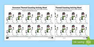 Snowmen Themed Counting Activity