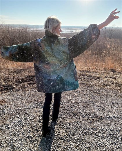 Green Intergalactic Stardust Blanket Jacket - Etsy