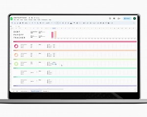 Debt Payoff Tracker for Google Sheets Debt Tracker - Etsy