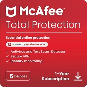 McAfee Total Protection - 5 Devices - 1 Year - Automatic Renewal - [Download]  | eBay UK