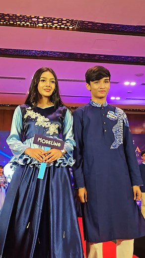 Best teenage couple Ramp on IPA Award💥 Dress:Rid'Z Adorn Bubbles Blue #tasintazim #sanjidasnigdha #ramp #fblifestyletyle #showstopper | Tasin & Tazim