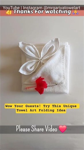 Wow Your Guests! Try This Unique Towel Art Folding Idea | Towel Art Folding