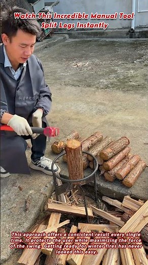 Watch This Incredible Manual Tool Split Logs Instantly